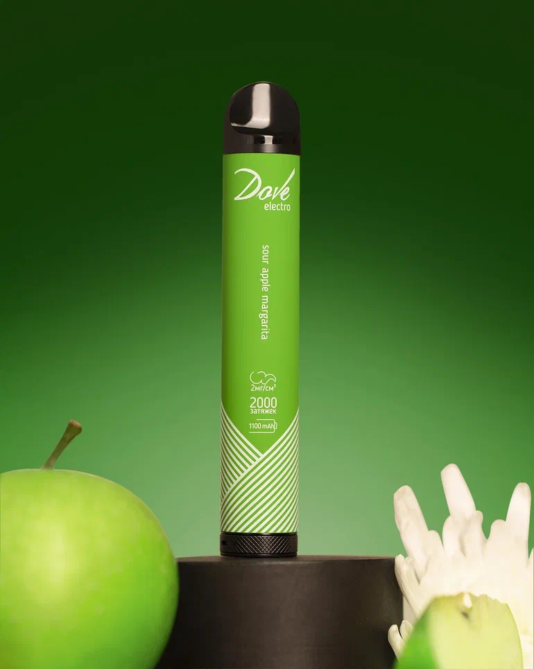 картинка Одноразовая электронка Dove - Sour Apple Margarita 2000 затяжек от магазина BigSmoke