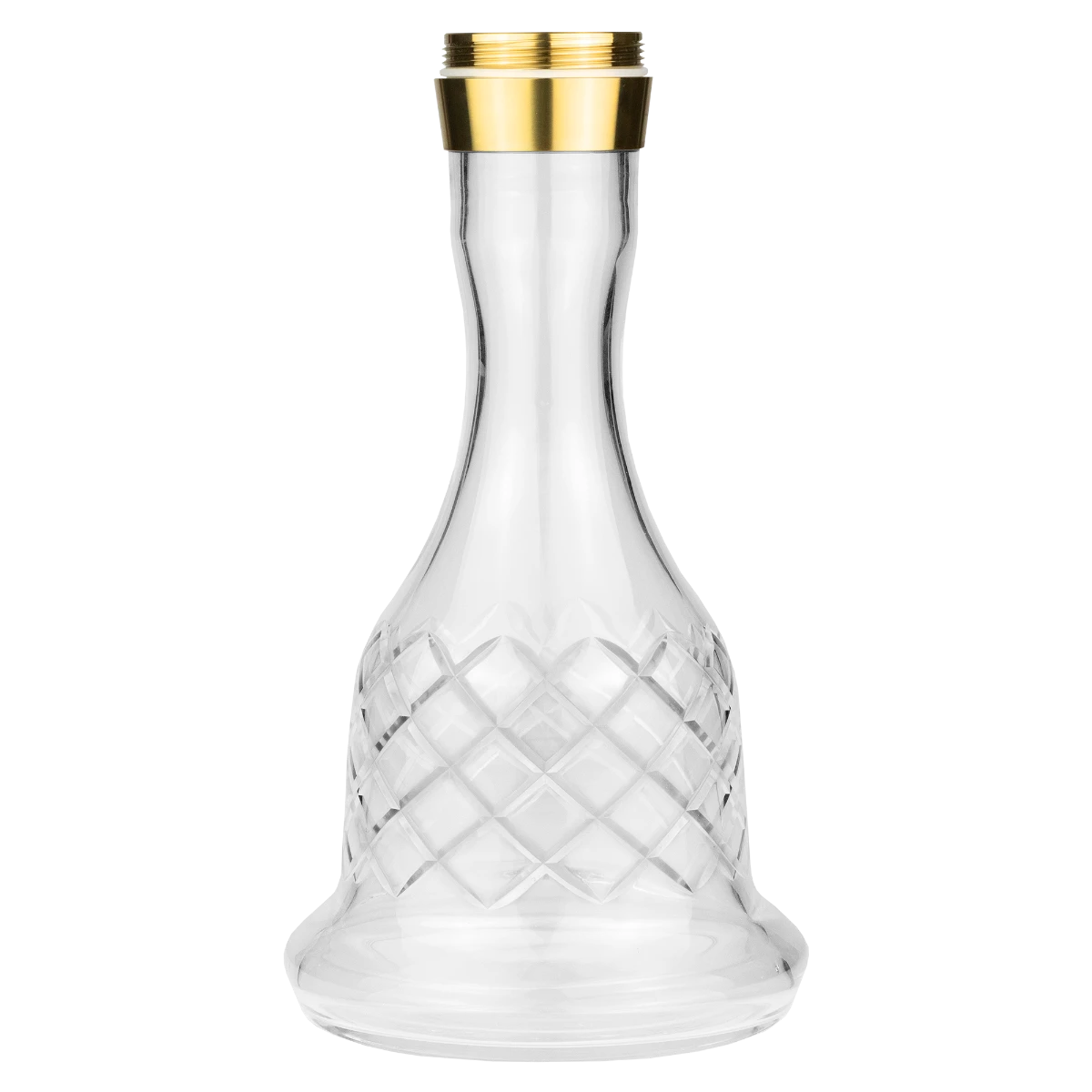 картинка Колба для Кальяна Hoob Bell Pro Прозрачный, Резное Стекло/Золото от магазина BigSmoke