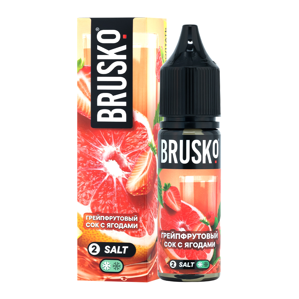 картинка Жидкость Brusko salt, 35 мл, Грейпфрутовый сок с ягодами, 2 от магазина BigSmoke