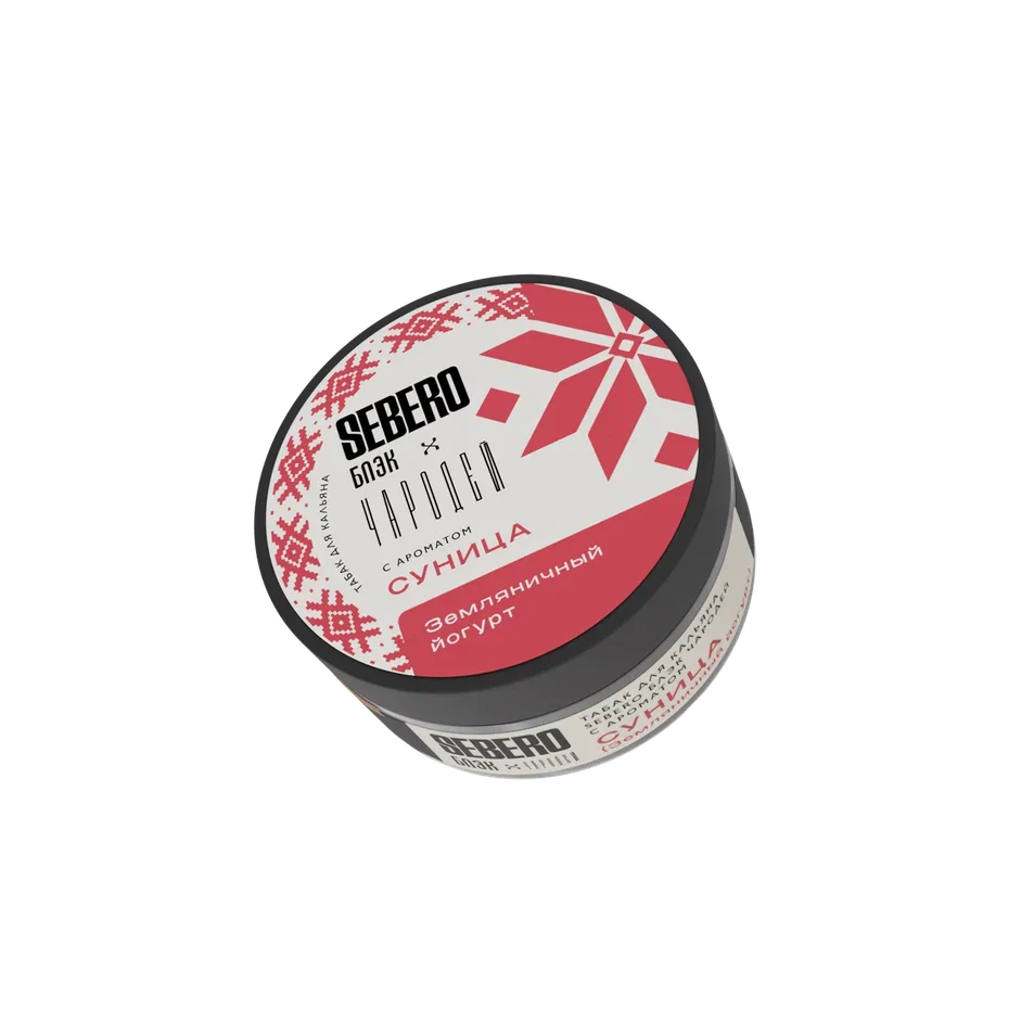 картинка Табак Sebero Black Чародей - Суница (Земляничный Йогурт) 100 гр. от магазина BigSmoke