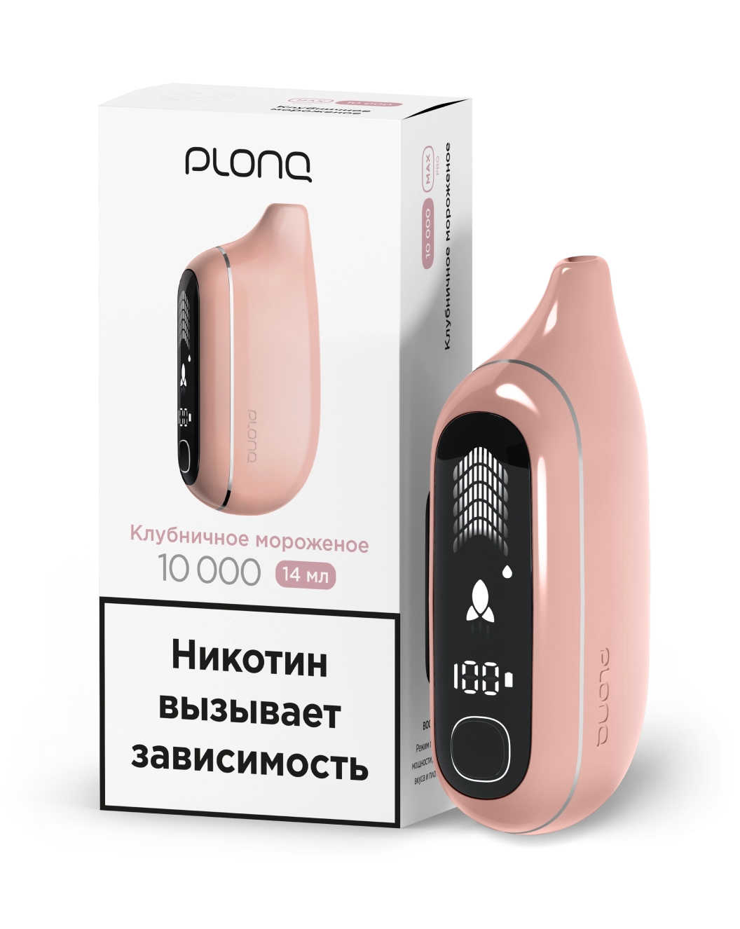 картинка PLONQ Max Pro 10000 - Клубничное Мороженое от магазина BigSmoke
