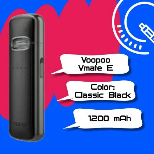 картинка Voopoo Vmate E (Classic Black) от магазина BigSmoke