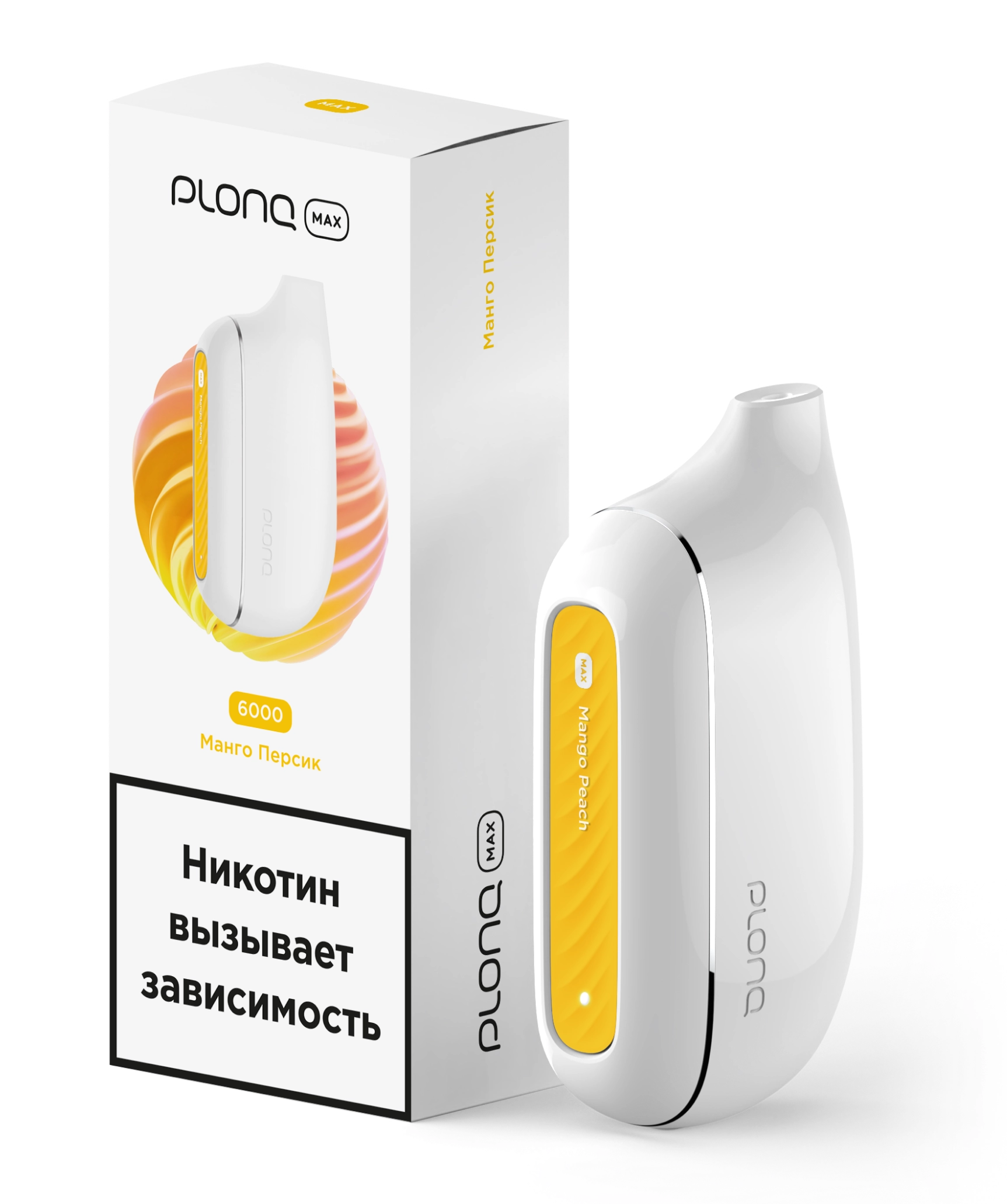 картинка Plonq MAX 6000 - Манго Персик от магазина BigSmoke