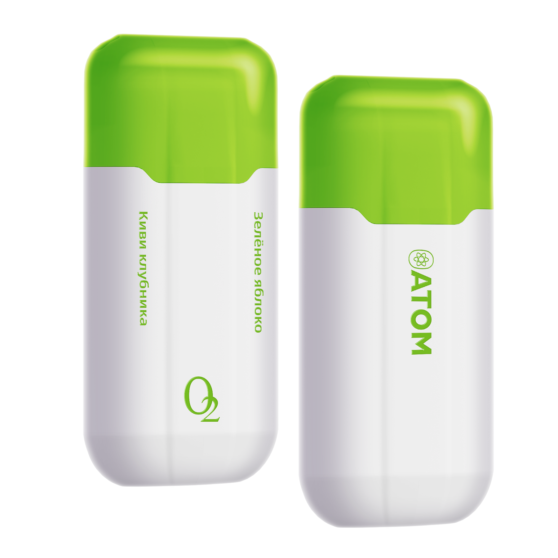 картинка ATOM O2 3000 - Зеленое Яблоко Киви Клубника от магазина BigSmoke