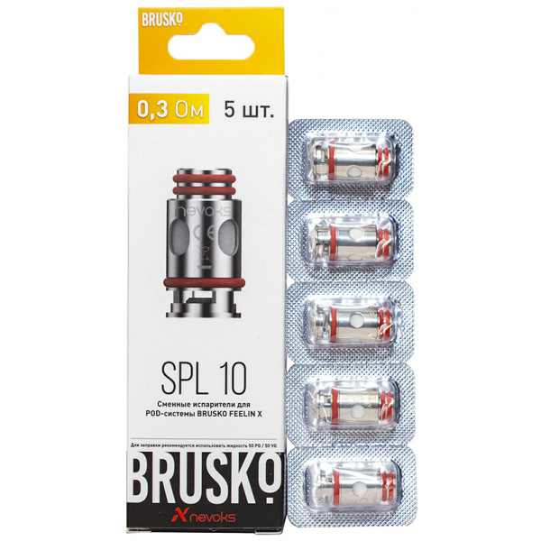 картинка Испаритель Brusko Feelin SPL-10 0.6 Om (5 шт) от магазина BigSmoke