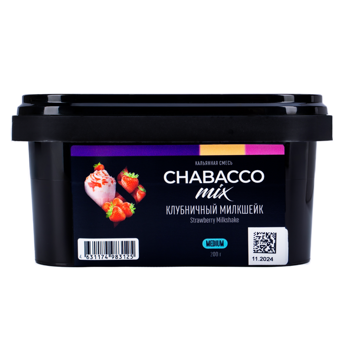 картинка Chabacco Mix Medium - Strawberry Milkshake 200 гр. от магазина BigSmoke
