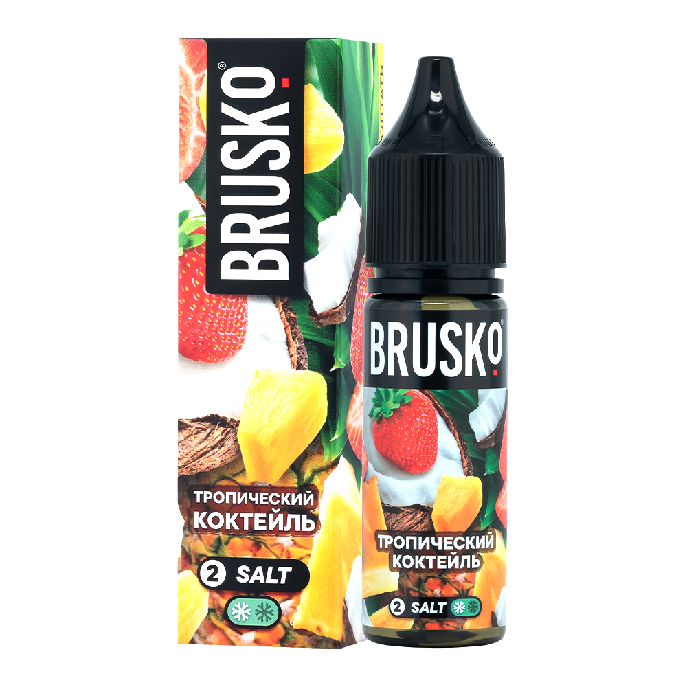 картинка Жидкость Brusko salt, 35 мл, Тропический коктейль, 2 от магазина BigSmoke