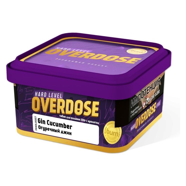 картинка Табак Overdose - Gin Cucumber 200 гр. от магазина BigSmoke