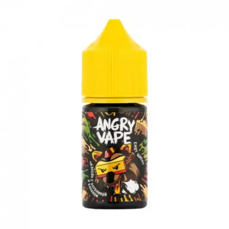 картинка Angry Vape Strong 30 мл. 20 мг. - Енот Щипач ( Чизкейк с Клубникой и Бананом) от магазина BigSmoke