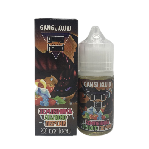 картинка Жидкость GANG HARD 30ml 2% - Земляника Яблоко Персик от магазина BigSmoke