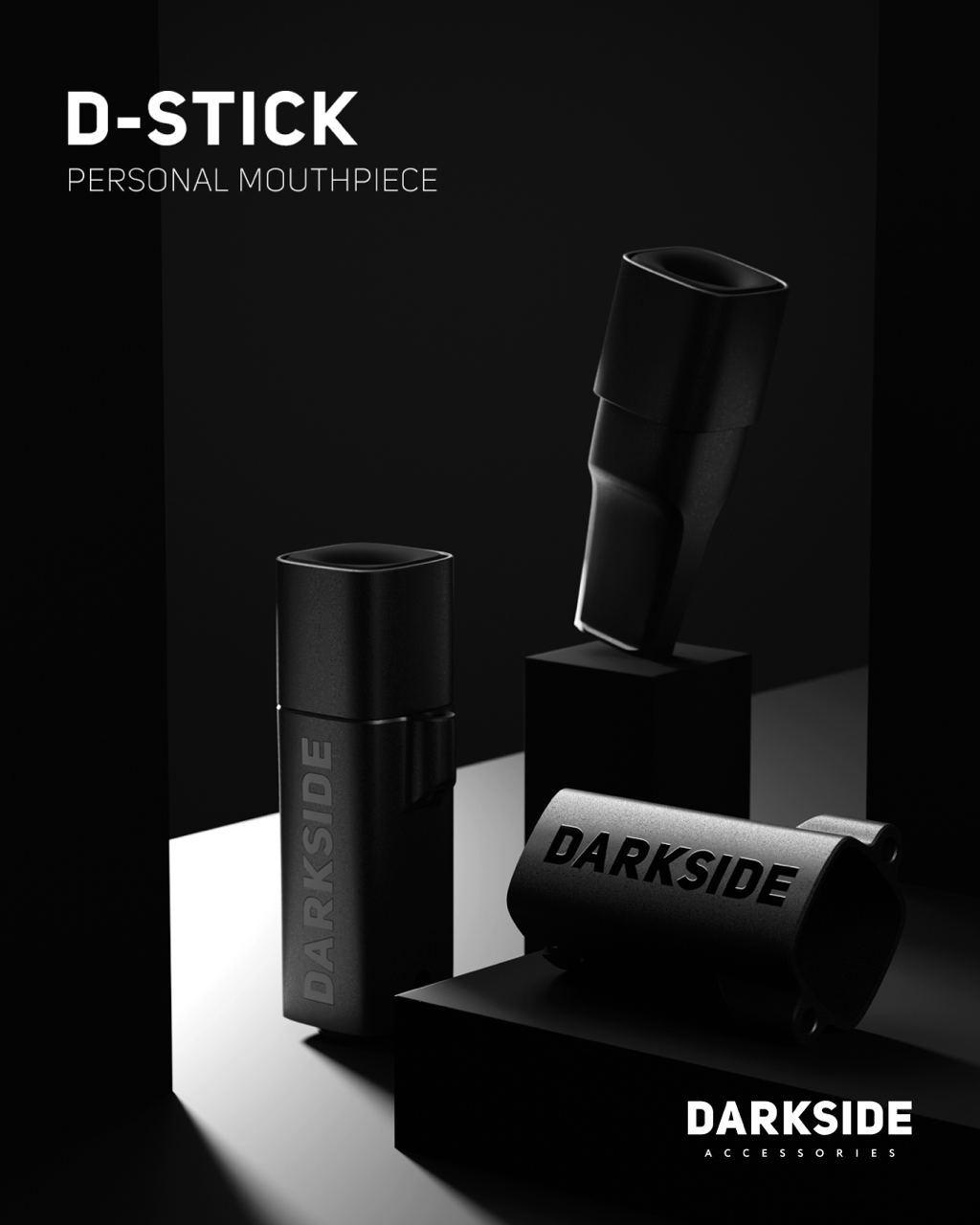 картинка Персональный мундштук D-STICK Черный c Колпаком (Darkside) от магазина BigSmoke