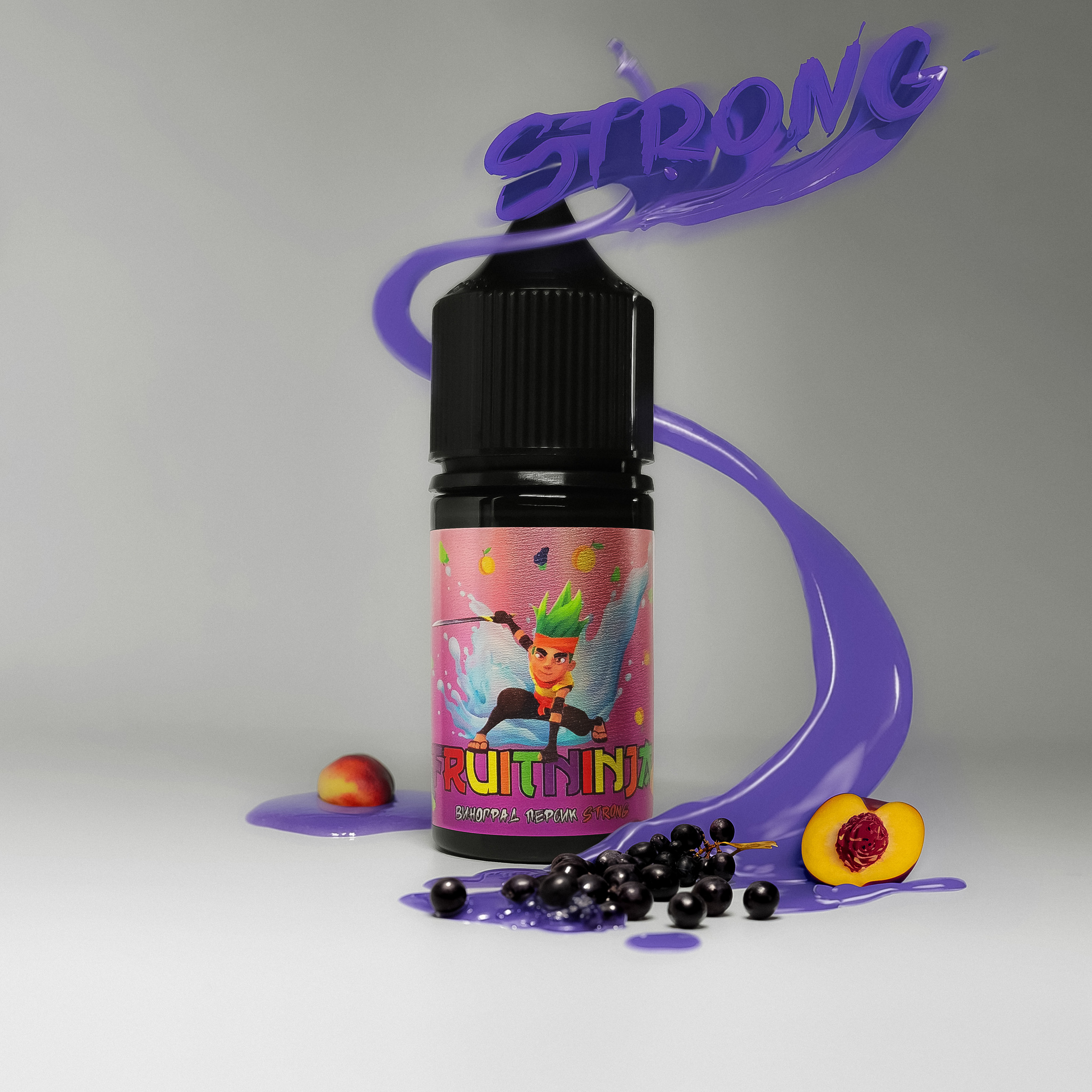 картинка Жидкость Fruit Ninja Strong - Виноград Персик от магазина BigSmoke