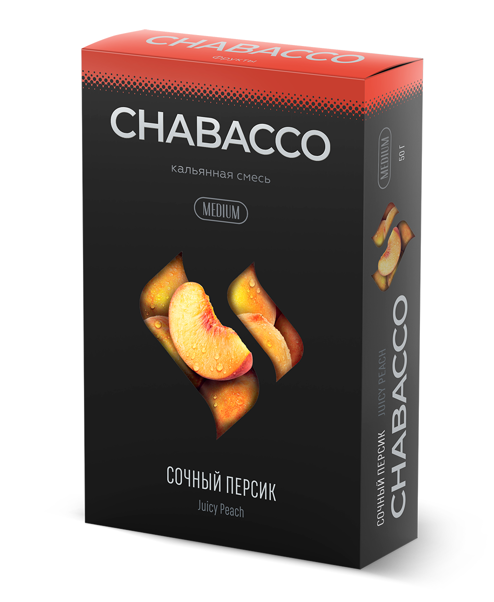 картинка Chabacco Medium – Juicy Peach 50 гр. от магазина BigSmoke