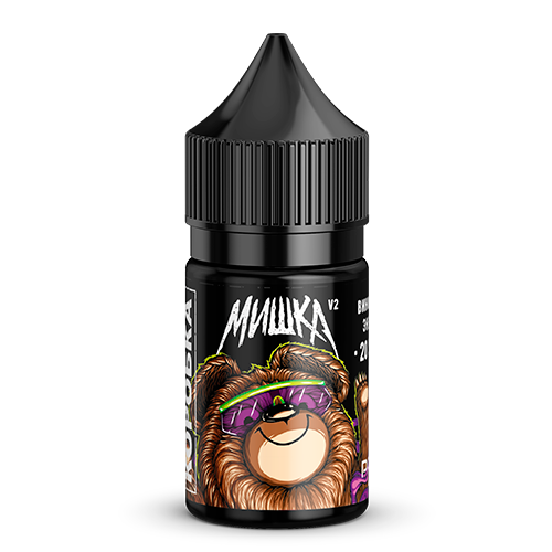 картинка Мишка Salt - Виноградный Энергетик 30 мл 20 мг от магазина BigSmoke