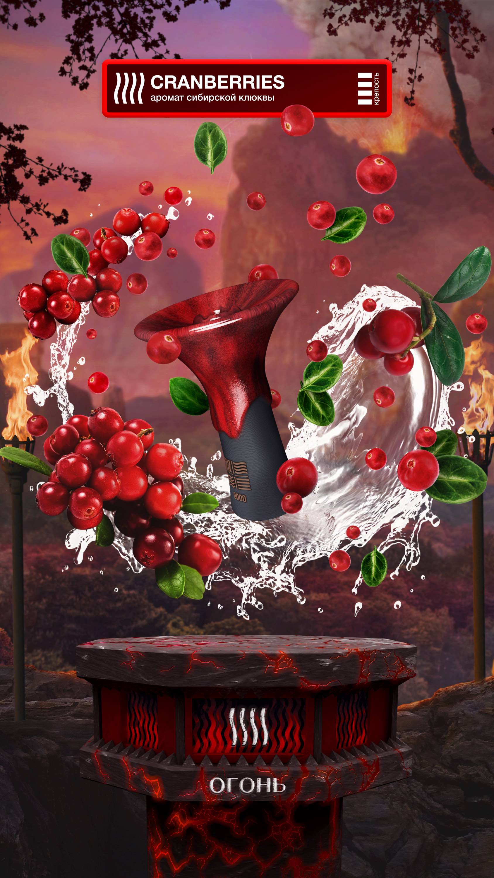 картинка Табак Element Огонь -  Cranberries 25 гр. от магазина BigSmoke