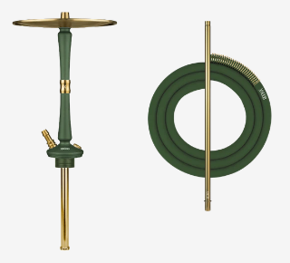 картинка Кальян Hoob - Go British racing green/Gold от магазина BigSmoke
