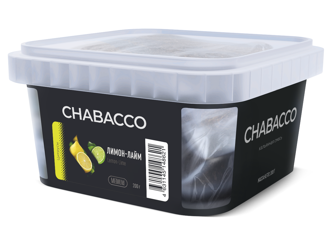 картинка Chabacco Medium - Lemon - Lime 2.0 200 гр. от магазина BigSmoke
