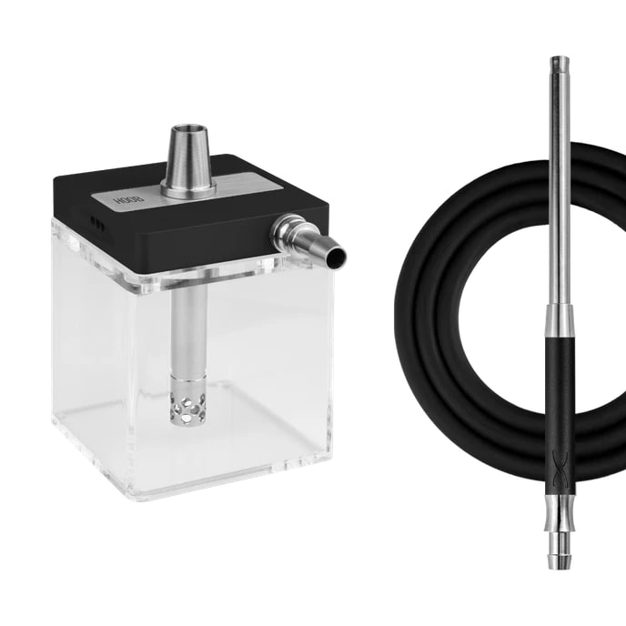 картинка Кальян Hoob - SubAtom Black/Stainless Steel от магазина BigSmoke