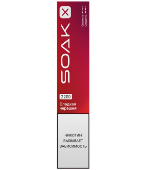 картинка SOAK X 2200 Сладкая Черешня от магазина BigSmoke