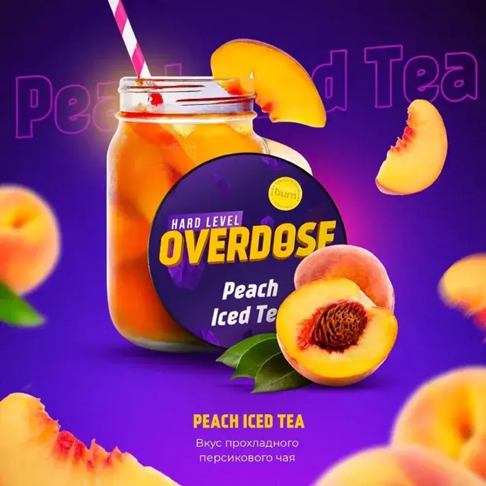 картинка Табак Overdose - Peach ice tea 100 гр от магазина BigSmoke