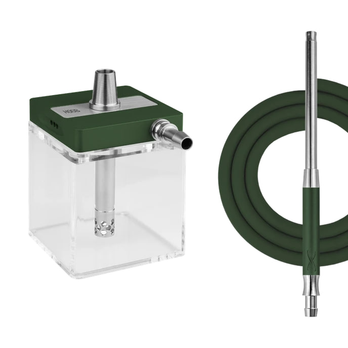 картинка Кальян Hoob - SubAtom British racing green/Spase grey от магазина BigSmoke