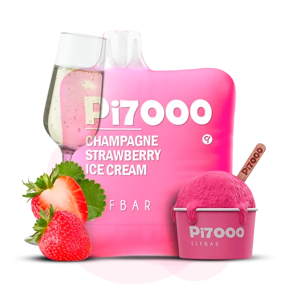 картинка Elf Bar PI 7000 - Champagne Strawberry Ice Cream от магазина BigSmoke