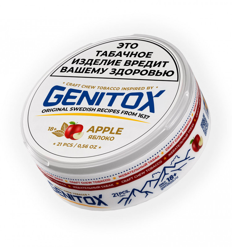 картинка Жевательный Табак Genitox - Яблоко 20 гр. от магазина BigSmoke