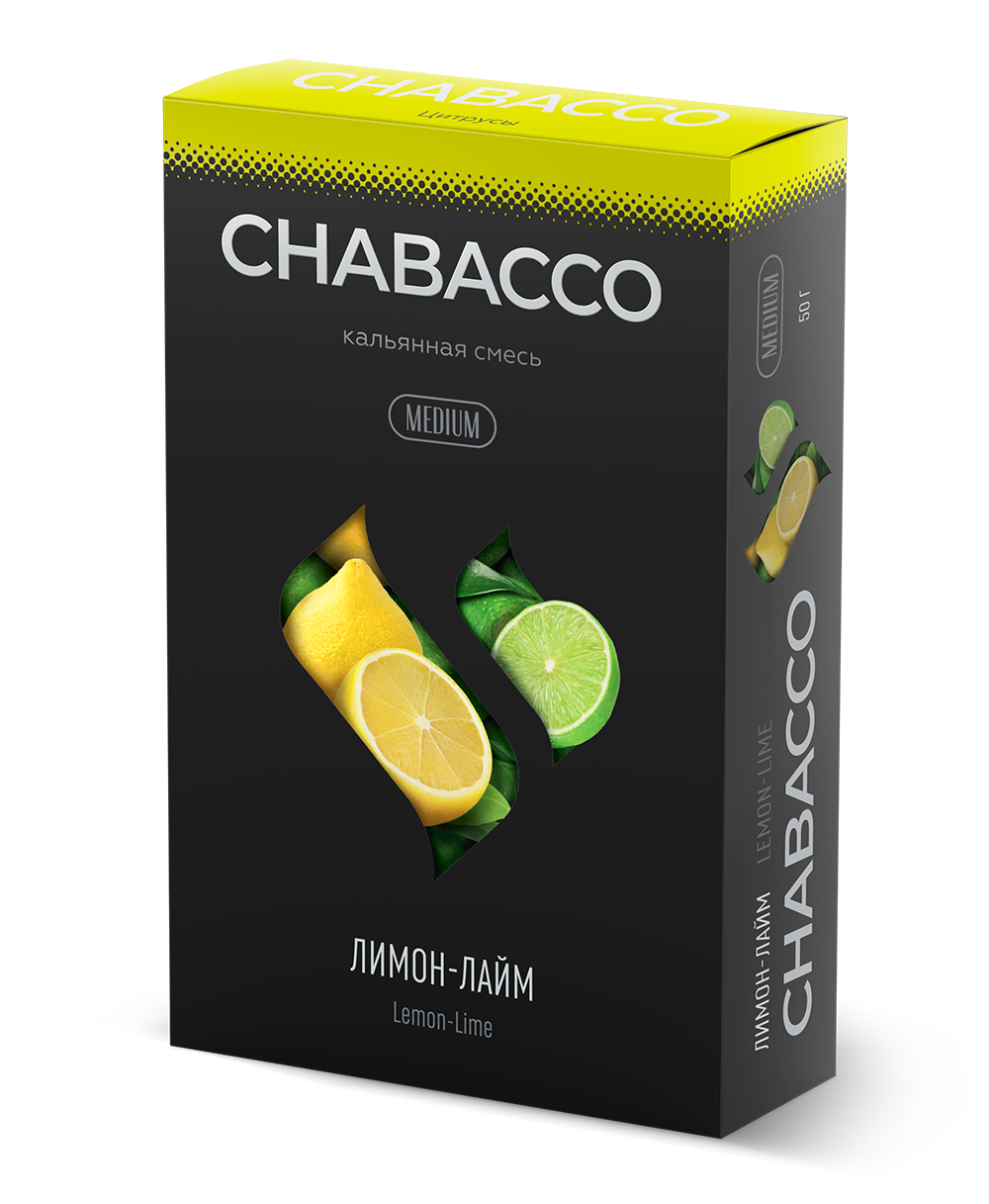 картинка Chabacco Medium – Lemon - Lime 50 гр. от магазина BigSmoke