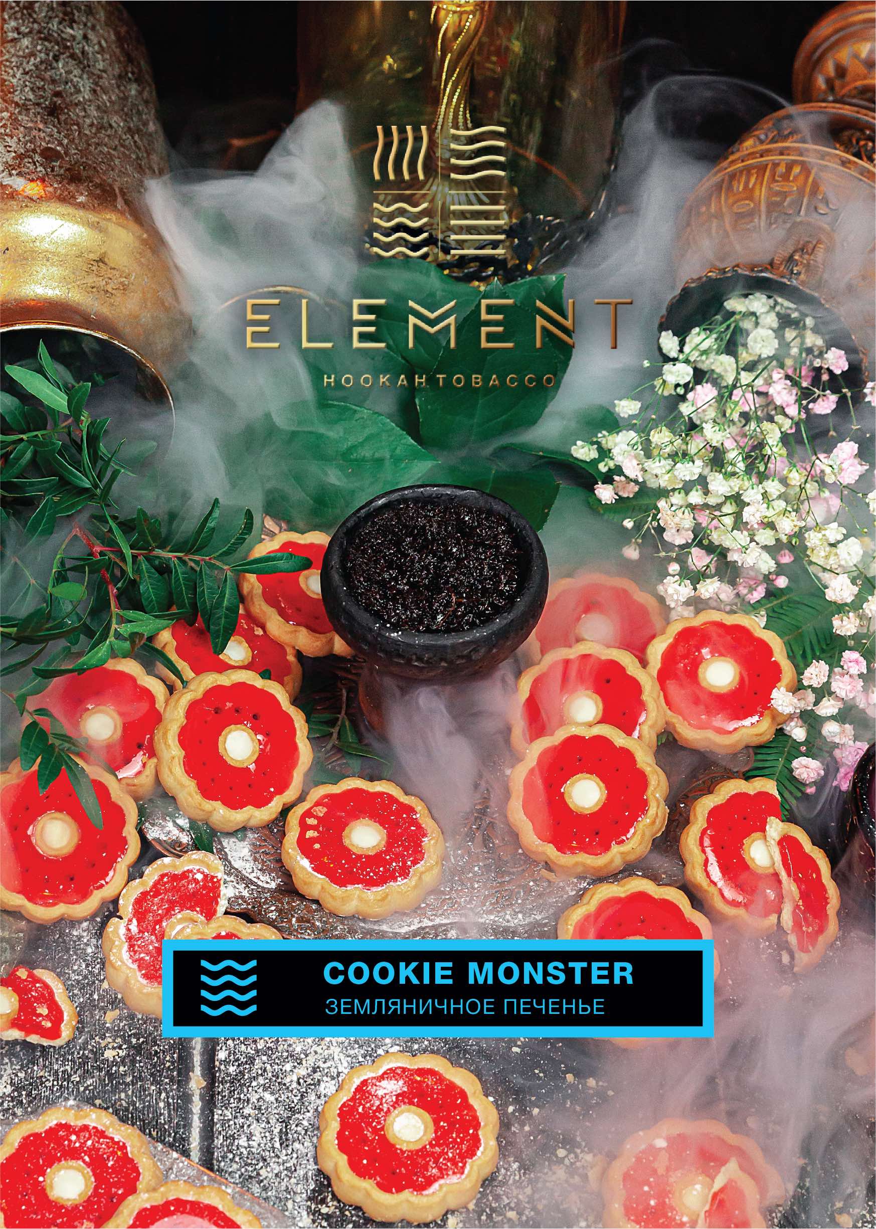 картинка Табак Element Вода - Cookie Monster (Печенье) 200 гр. от магазина BigSmoke
