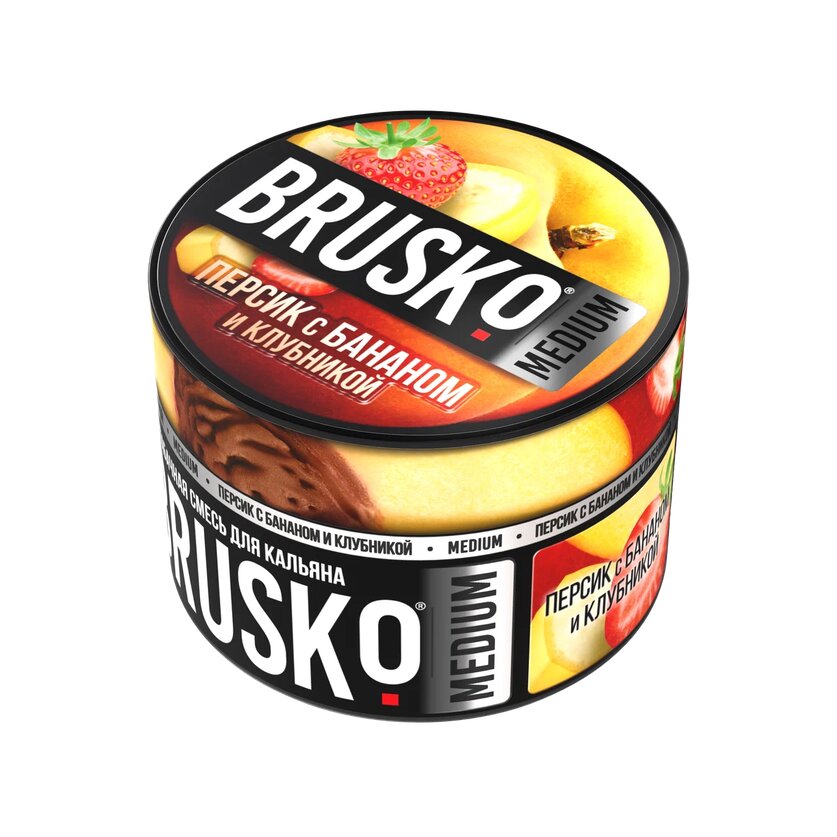 картинка Brusko - Персик с Бананом и Клубникой 50 гр. от магазина BigSmoke