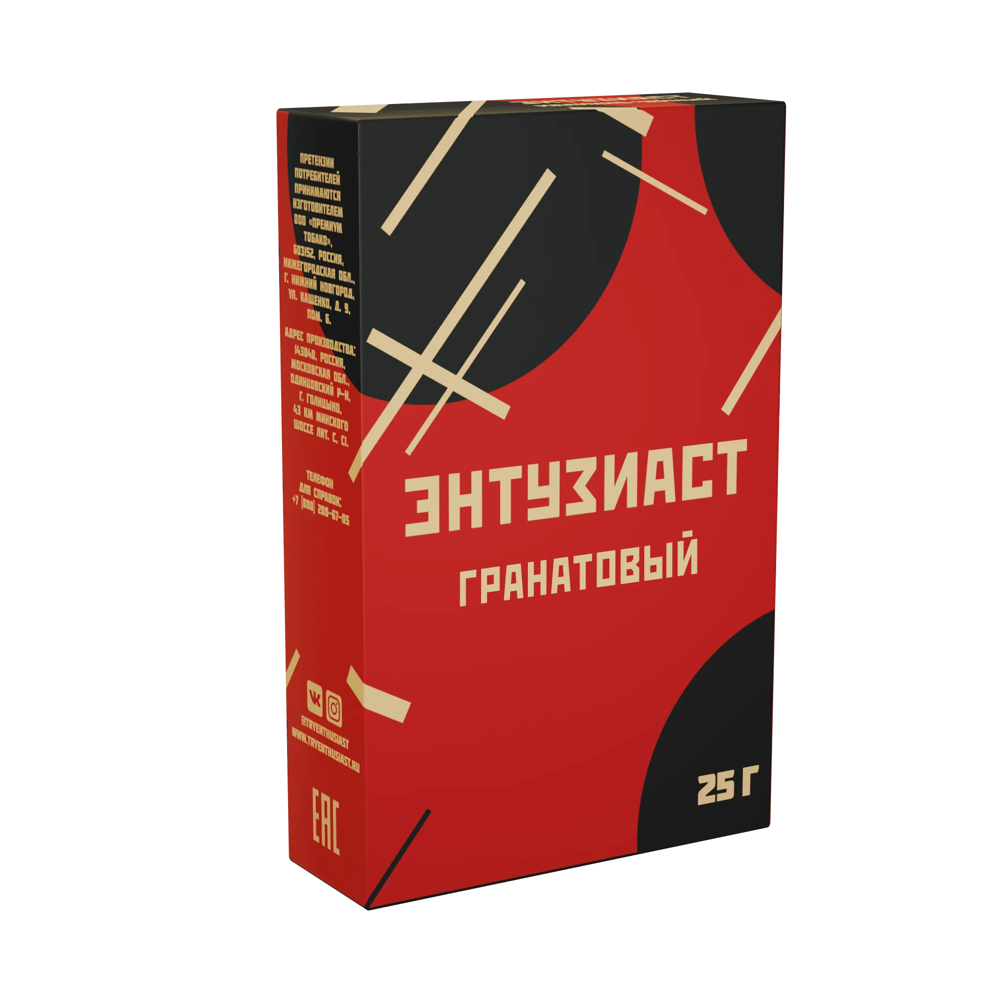 картинка Табак Энтузиаст - Гранатовый 25 гр. от магазина BigSmoke