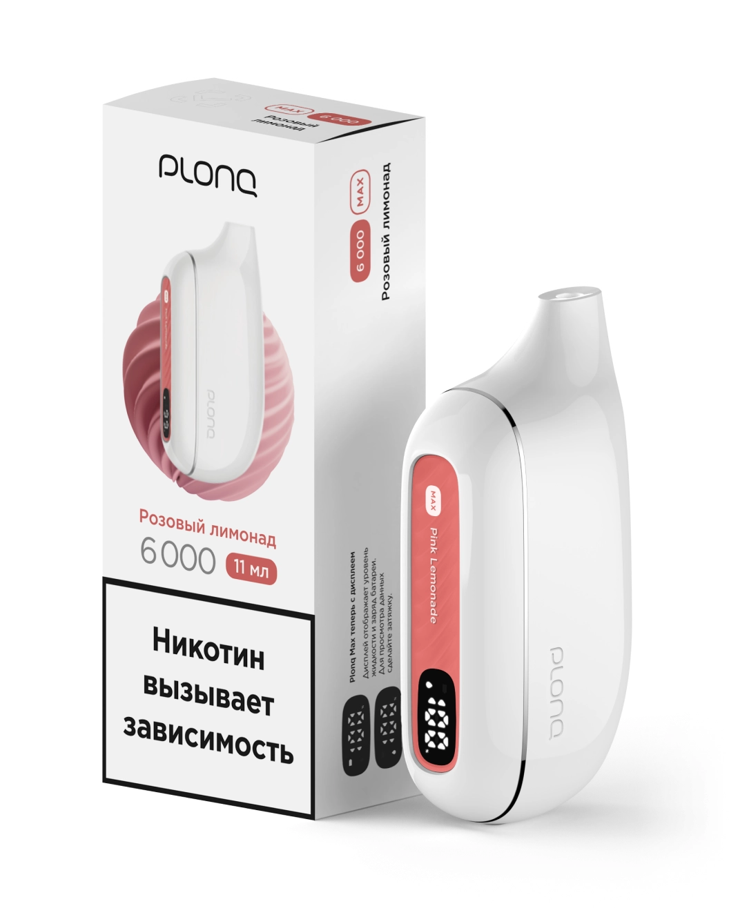картинка Plonq MAX 6000 - Розовый Лимонад от магазина BigSmoke