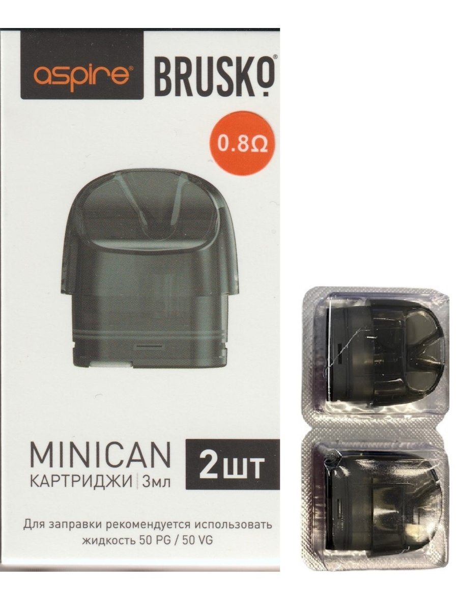 картинка Сменный Картридж Brusko Minican 0.8 Om (2 шт) от магазина BigSmoke