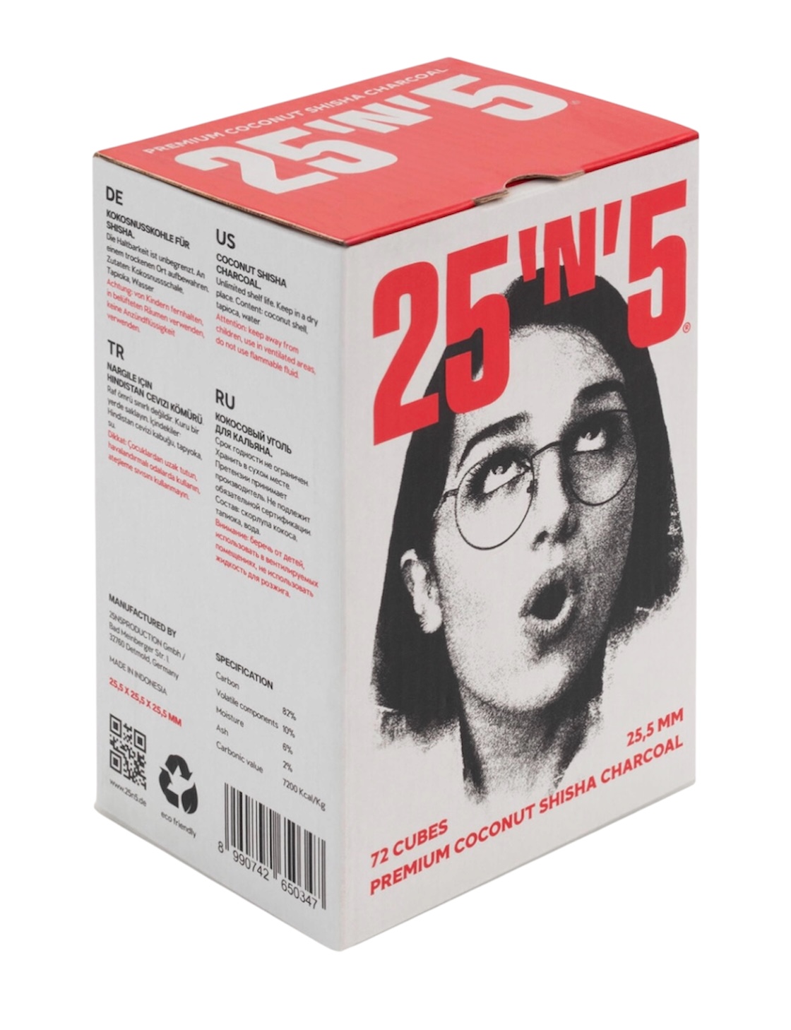 картинка Уголь 25N5 - 1 кг. от магазина BigSmoke