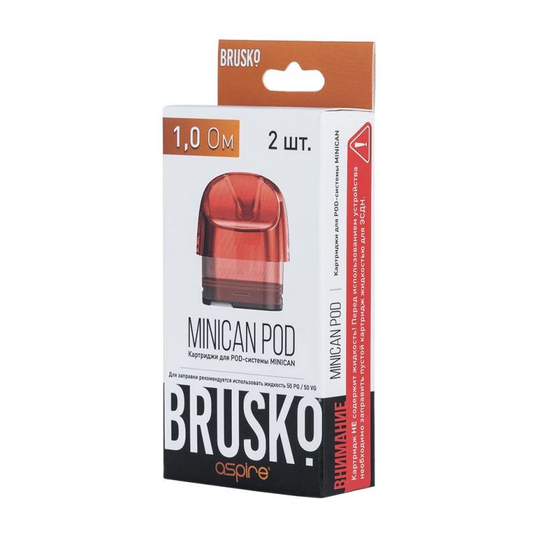 картинка Сменный Картридж Brusko Minican 1.0 Om - Красный (2 шт) от магазина BigSmoke